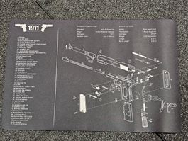 Putz- und Zerlegematte Pistole 1911