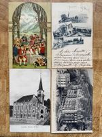 4 Cartes postales anciennes Lausanne, fête nat.et Subilia