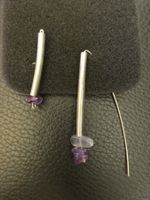 Ohrringe, Silber mit Amethyst.