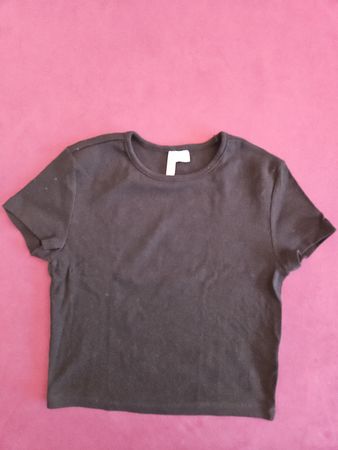 H&M Basic Tee, Black,, Size L