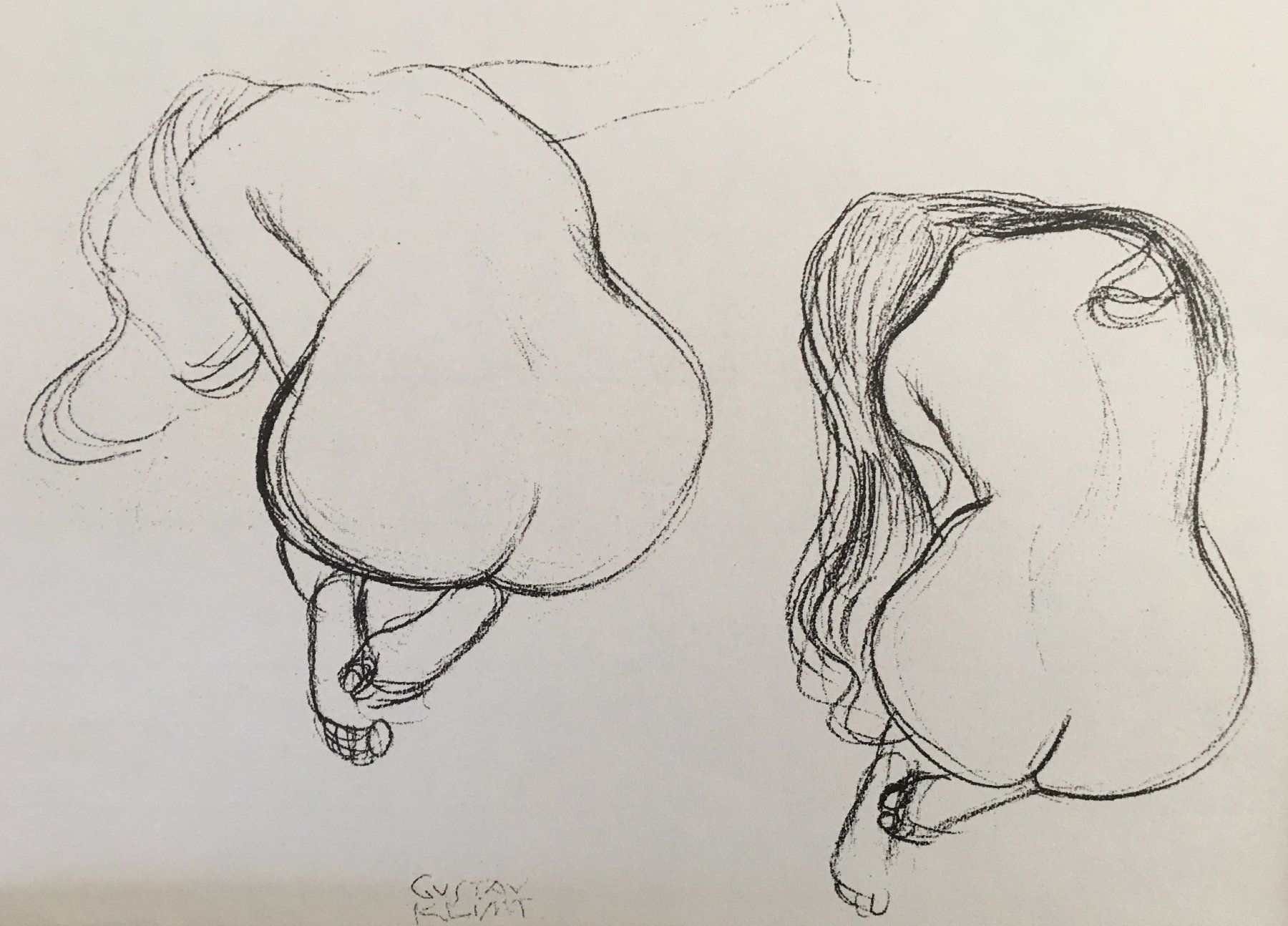 Grafica & Litografie: Gustav Klimt      "2 Studien"   DRUCK – Usato da Nennigkofen venduto da juhit 3