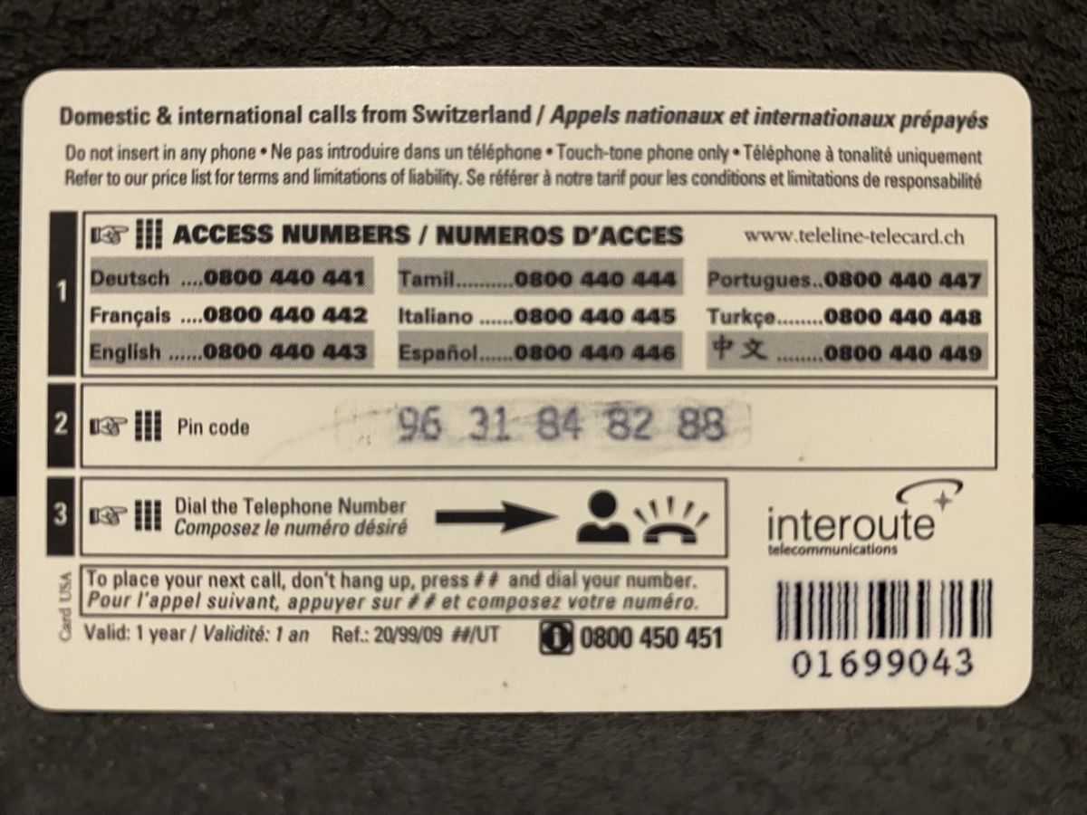 Cartes de téléphone: Teleline – D'occasion à Lausanne par babacard10 1