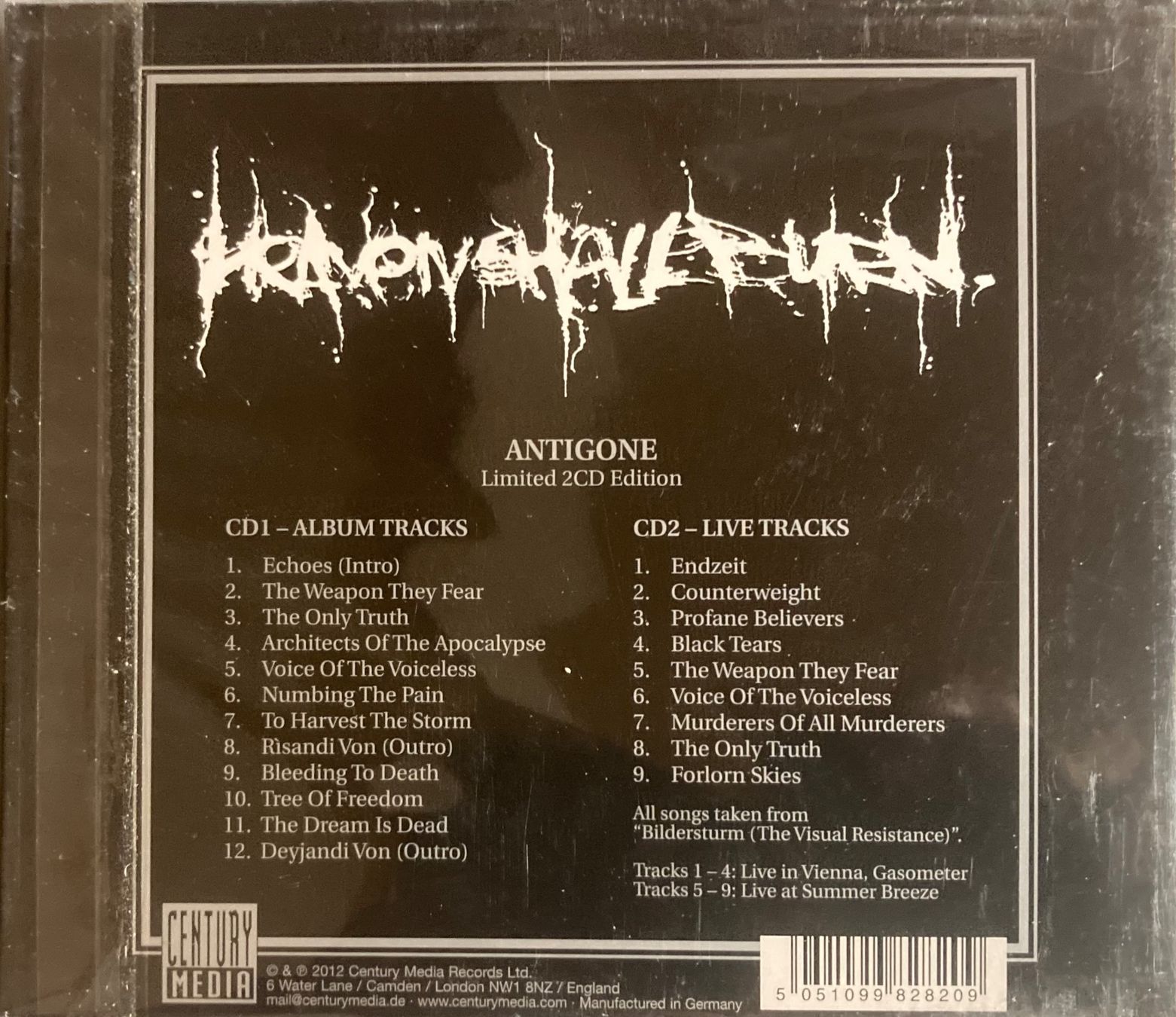 CDs: HEAVEN SHALL BURN - ANTIGONE – Neuf avec emballage d'origine à Poliez-Pittet par Newtown-Records 1