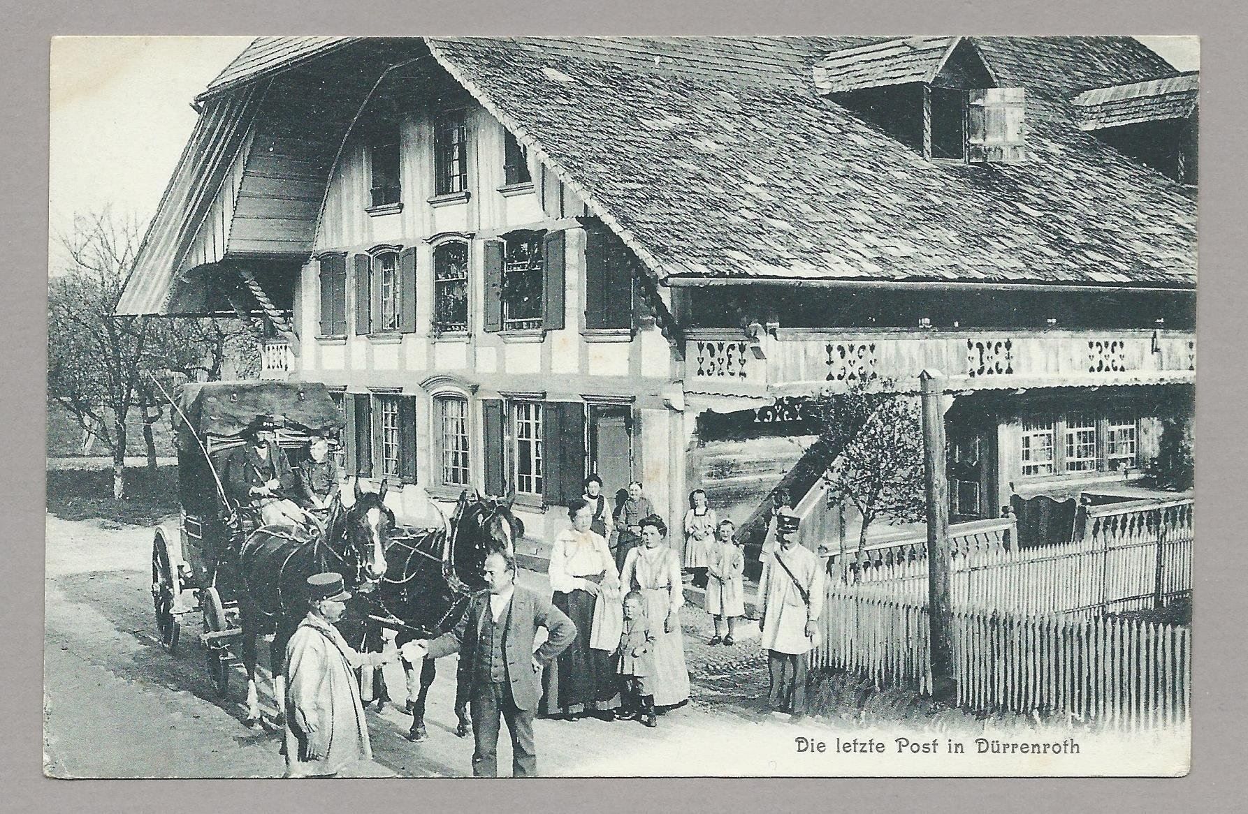 Cartoline postali: DÜRRENROTH, LETZTE POSTKUTSCHE! 0 1924 – Usato da Pura venduto da ulisse1957