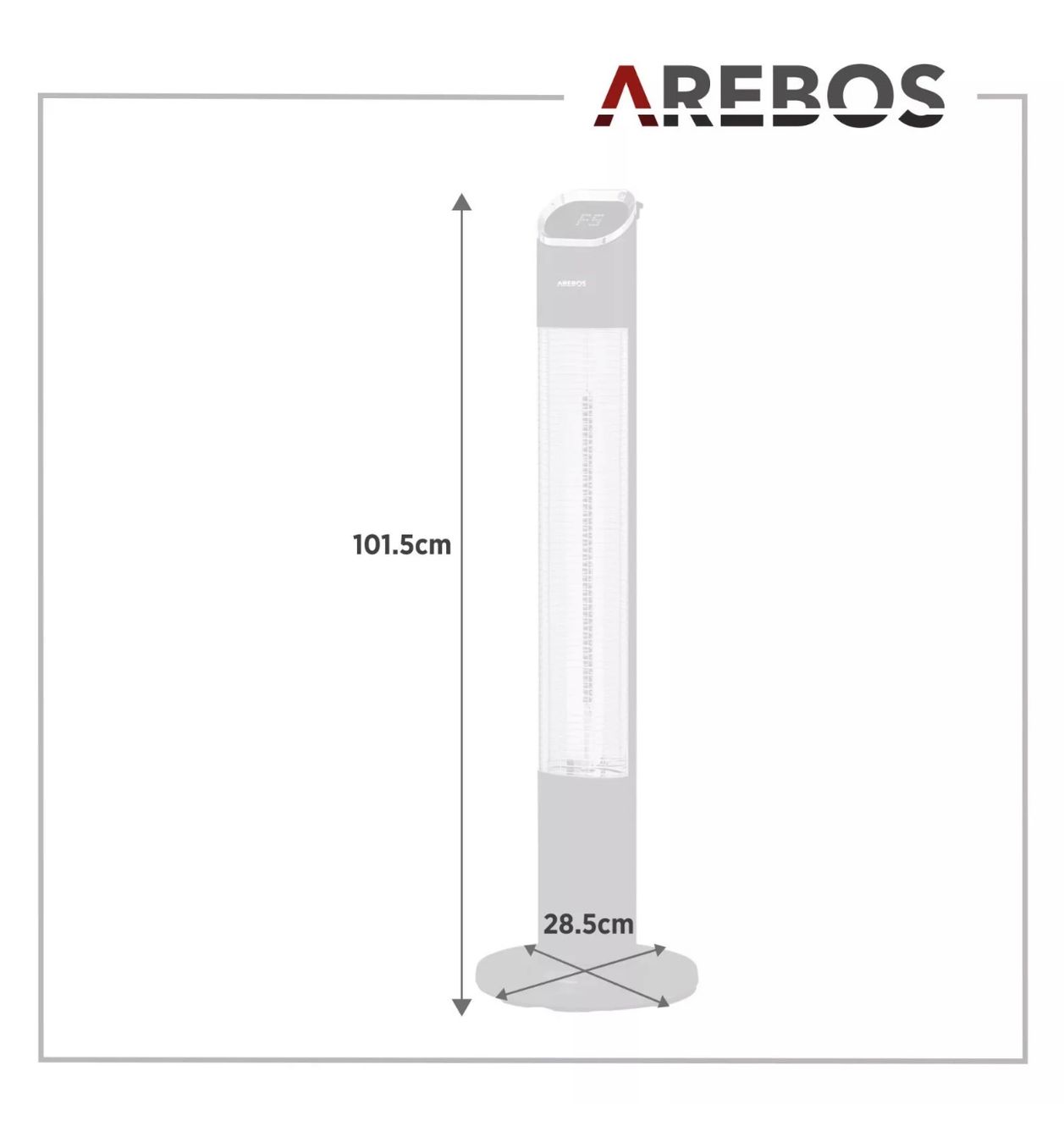 Radiatori: + AREBOS 2000 W Stand Heizstrahler | Infrarot | 24 Std.Timer – Nuovo e nell'imballaggio originale da Amriswil venduto da JaJa-Express 2