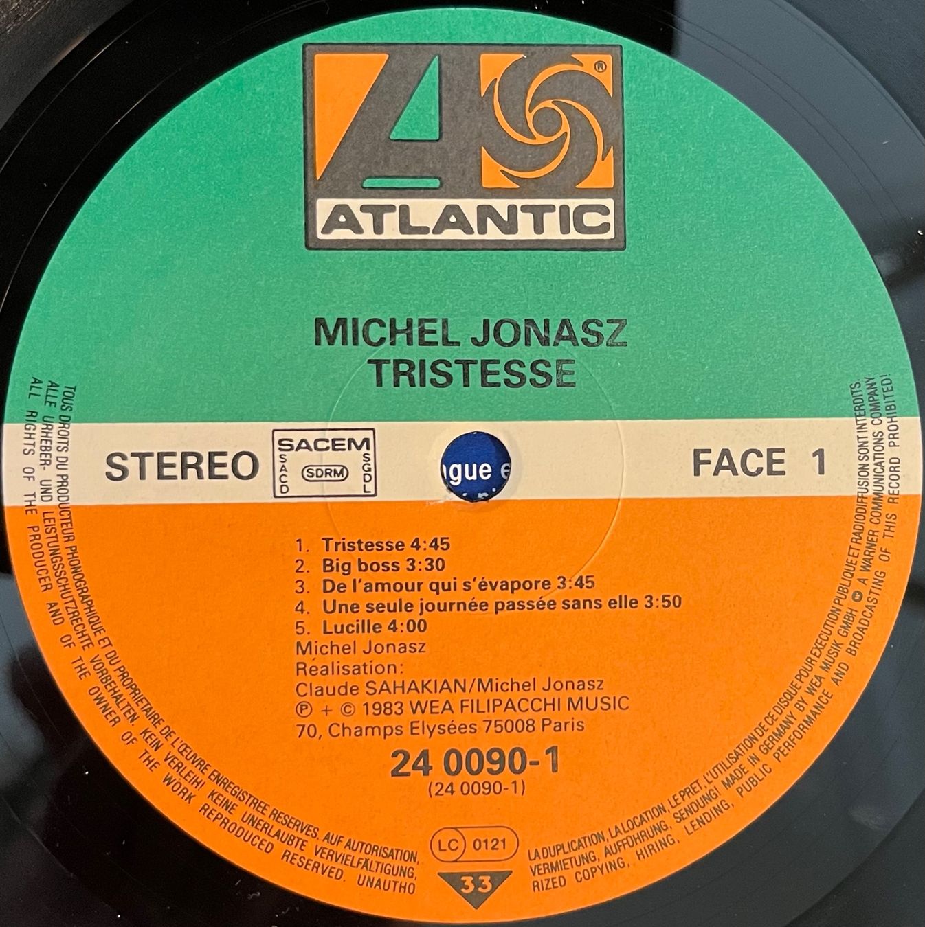 Schallplatten: MICHEL JONASZ - TRISTESSE - 33 Tours – Gebraucht aus Bussigny von vinyl-pas-cher 2