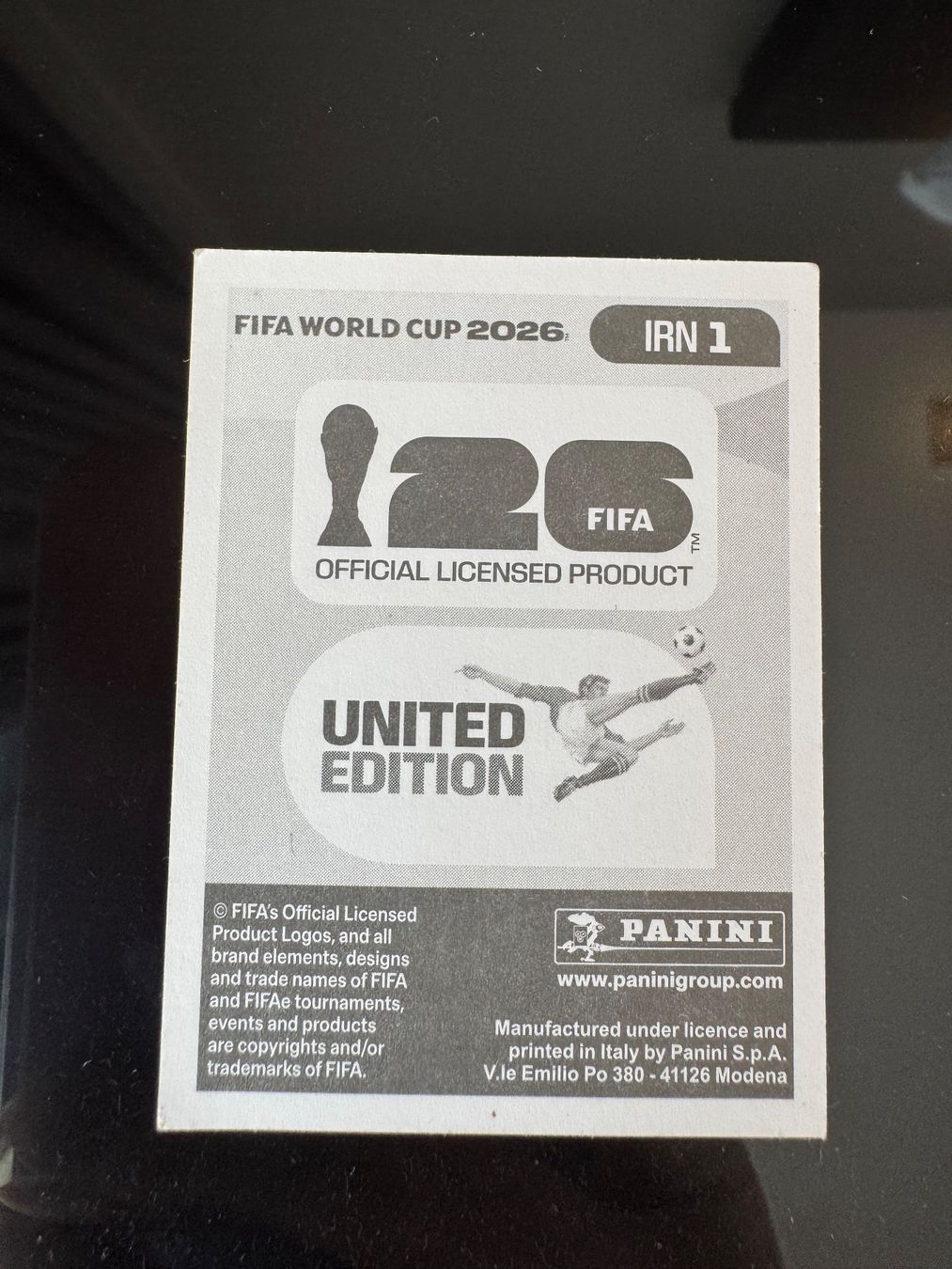 Panini Carte collezionabili: IRN 1 Panini FIFA World Cup WM 2026 – Nuovo e nell'imballaggio originale da Zürich venduto da wtpooh 1