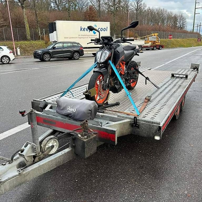 Rimorchi: Remorque plateau basculante treuil électrique  – Usato da Genève venduto da bouchon996 5