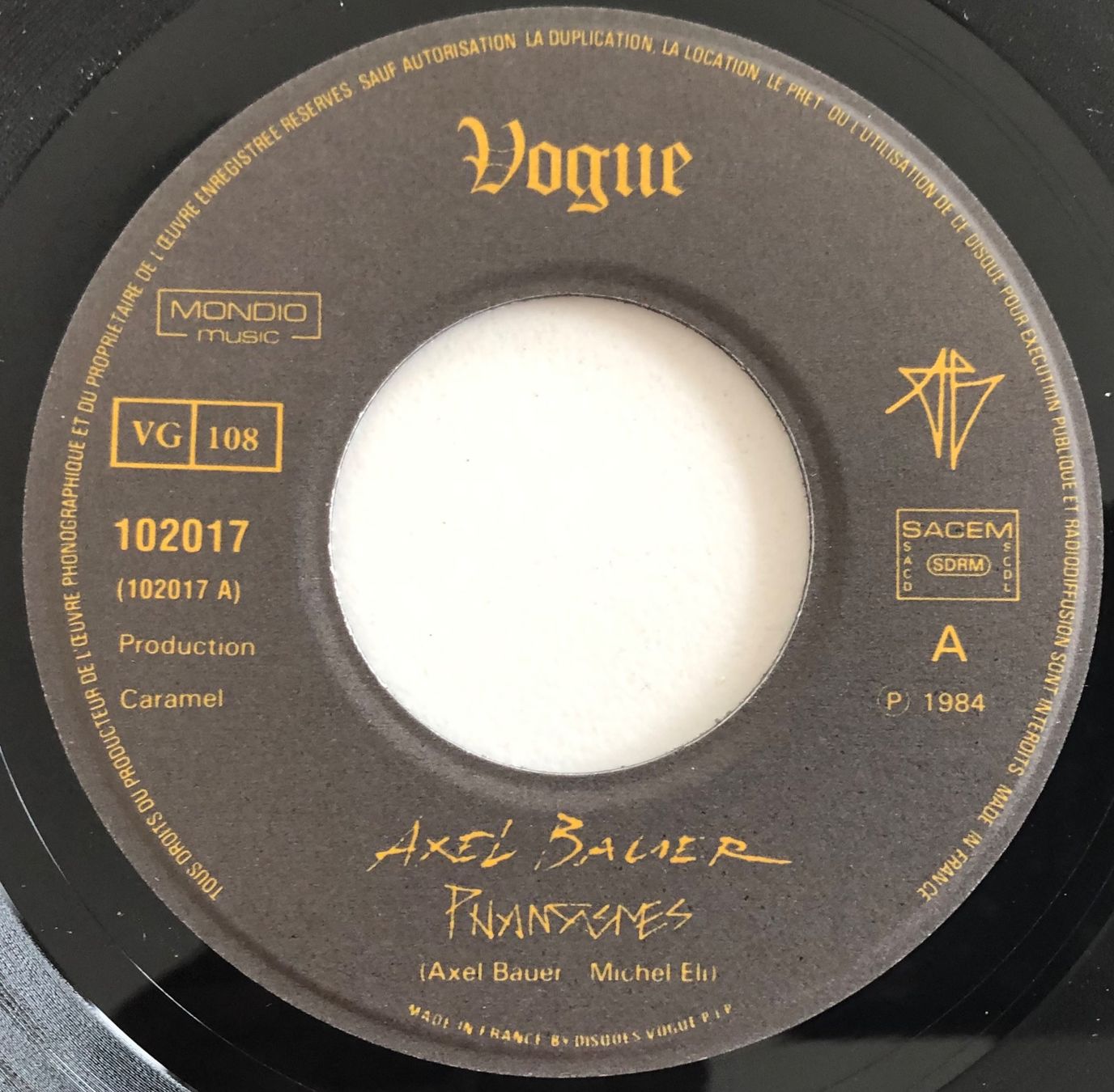 Dischi in vinile: AXEL BAUER - PHANTASMES – Usato da Poliez-Pittet venduto da Newtown-Records 2