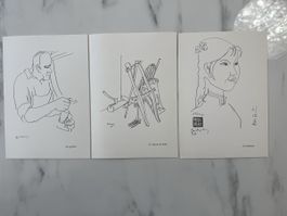 3 Dessins Géa Augsbourg 1959 - Rare 