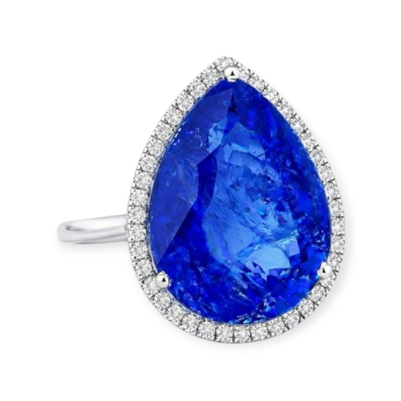 Anelli: Tansanit Ring 14k Weissgold 12.68ct – Nuovo e nell'imballaggio originale da Horgen venduto da Auction-Kings 2