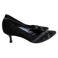 Pumps Gr. 40 schwarz Veloursleder FERRAGAMO Italy