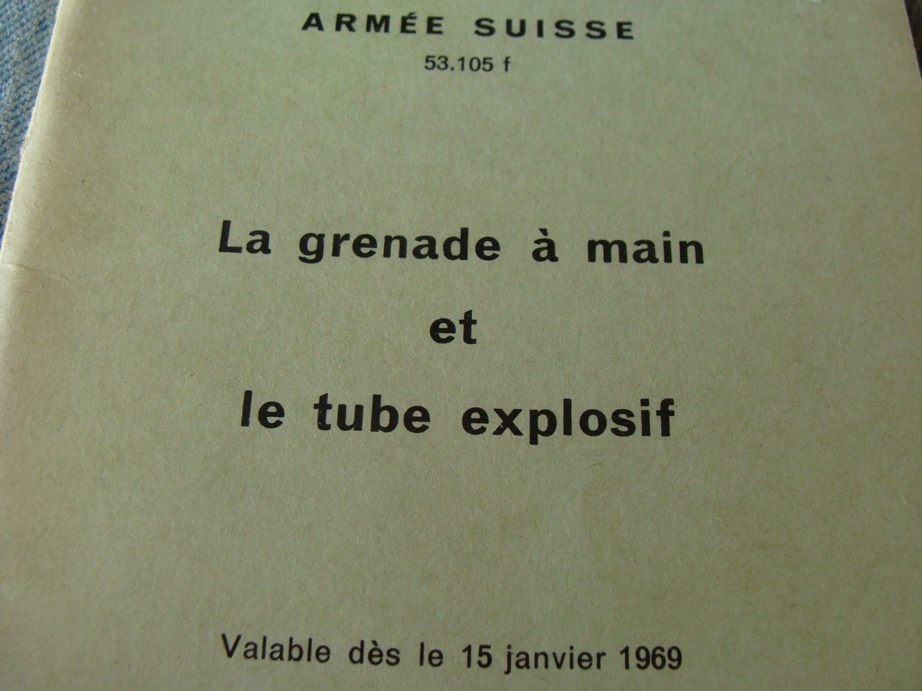 Schweizer Armee Armi bianche: Militaire, règlement § – Usato da Cuarny venduto da hen_g7hn