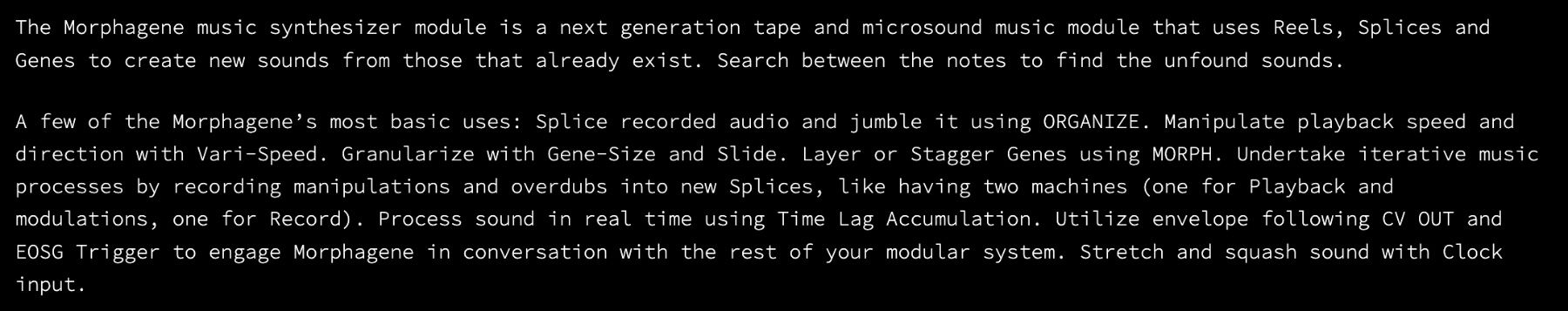 Strumenti musicali: Make Noise Morphagene -  Music Synthesizer Eurorack Module – Usato da Emmen venduto da BobbyG 2