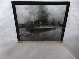Seltene Glasdias / Luxusdampfer RESOLUTE HAPAG UAL 1914-1943
