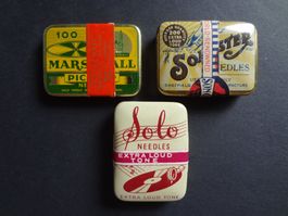 3 boîtes d'aiguilles complètes Marschall - Solo - Songster -