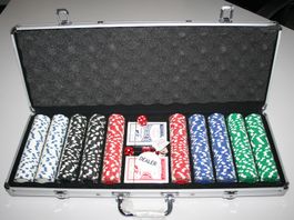 500 Pokerchips Alukoffer, Poker, Cards Chips Pokerkoffer Set