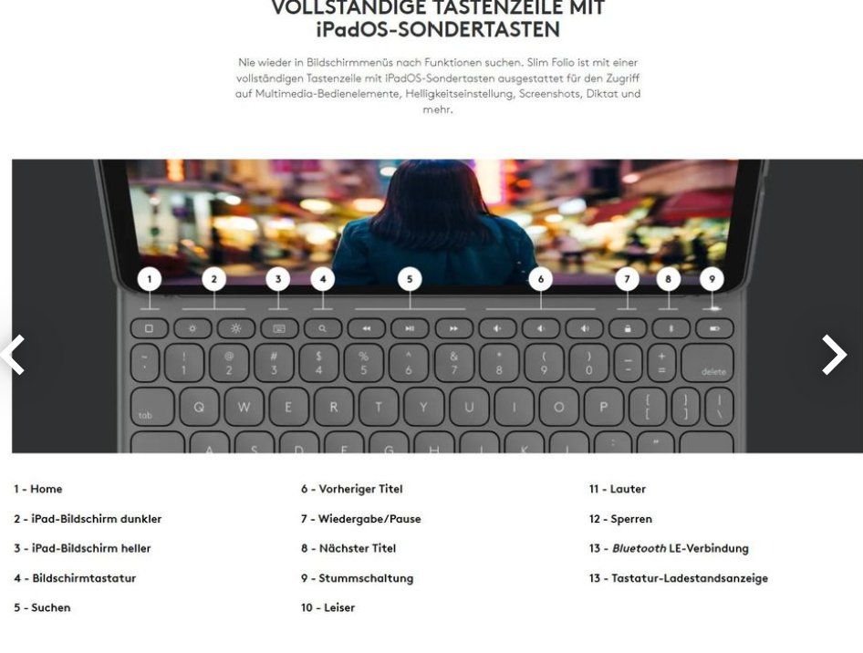 Logitech Tastaturen: Logitech Slim Folio iPad 7. 8. & 9.Generation / neu & OVP – Neu und originalverpackt aus Schellenberg von Kaipa 9