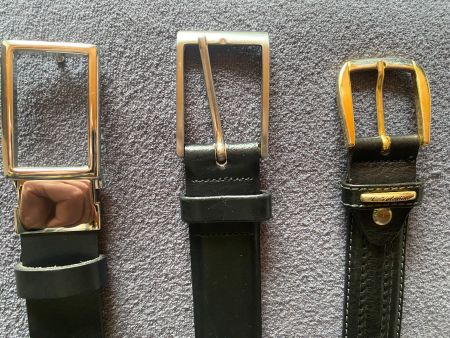 Herren Gürtel, 3 Stk., Schwarz, Leder, Top Zustand!