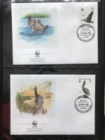 WWF Jungferninseln 1988 Pelikan Satz illustr. Ersttagsbriefe