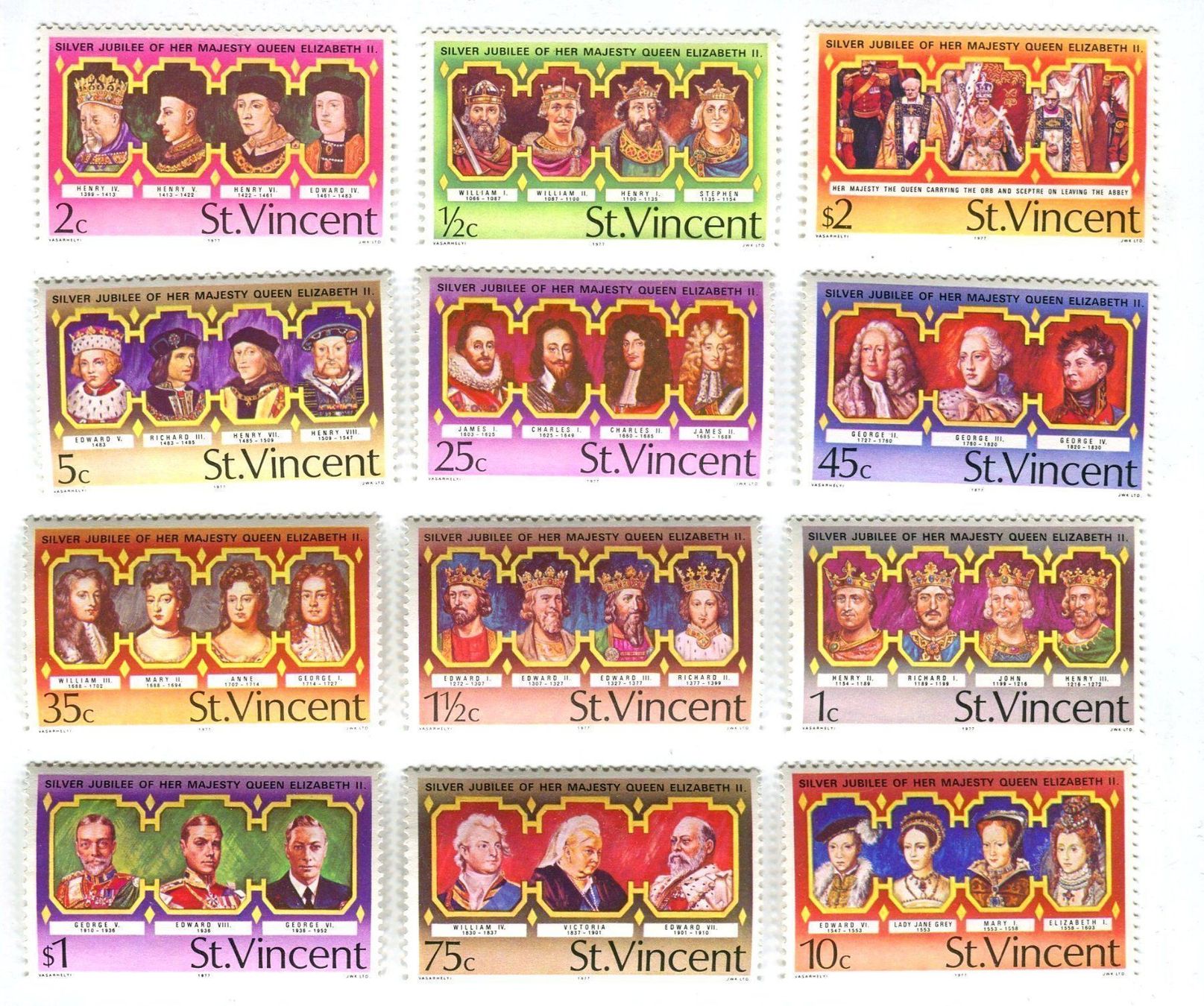 Alle Briefmarken: Briefmarken "Britische Monarchen". St. Vincent – Neu und originalverpackt aus Basel von Butsch5