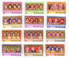 Briefmarken "Britische Monarchen". St. Vincent