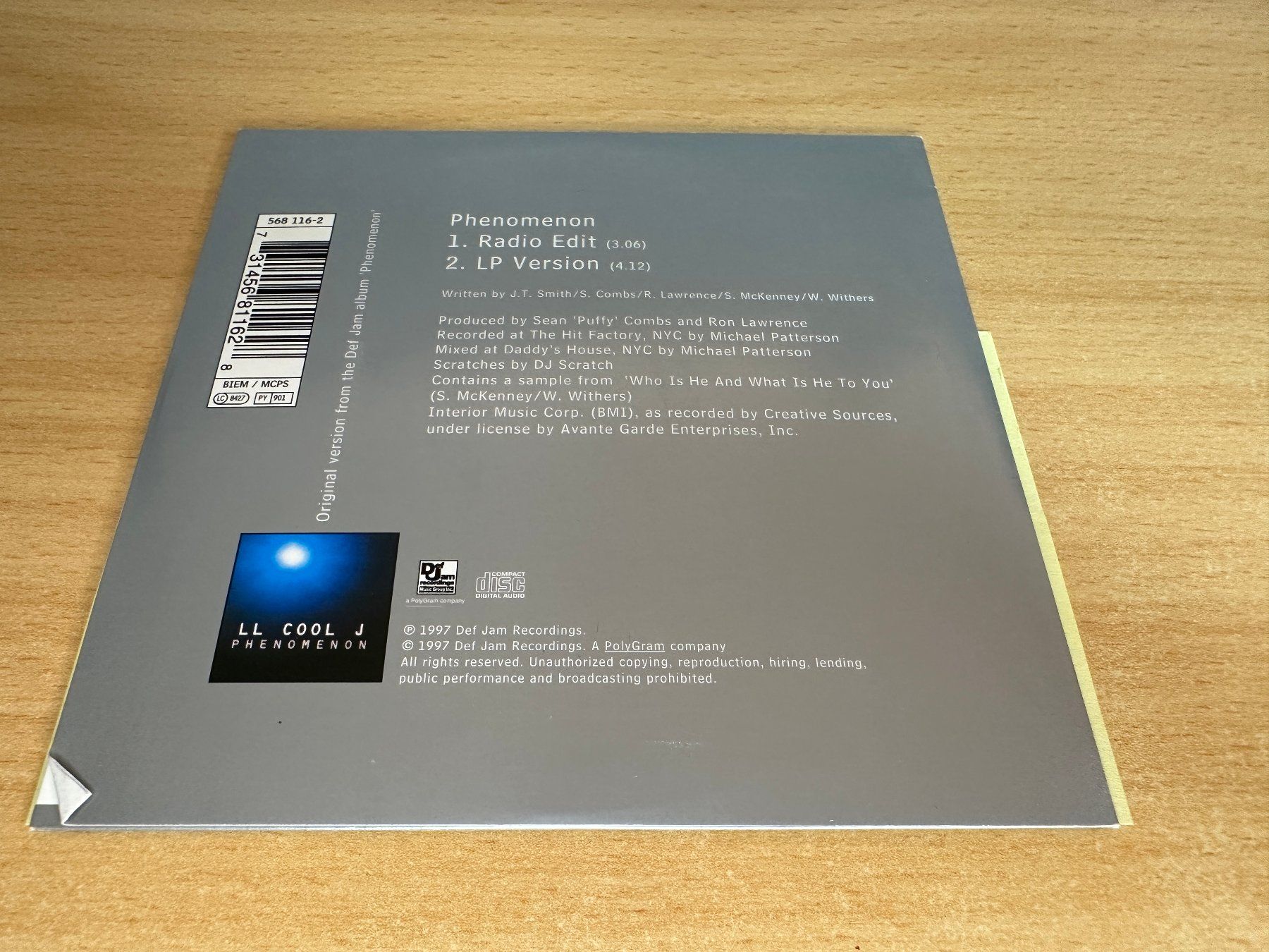 CD: LL Cool J – Phenomenon - Single CD – Usato da Rikon im Tösstal venduto da Alpenmutz 1
