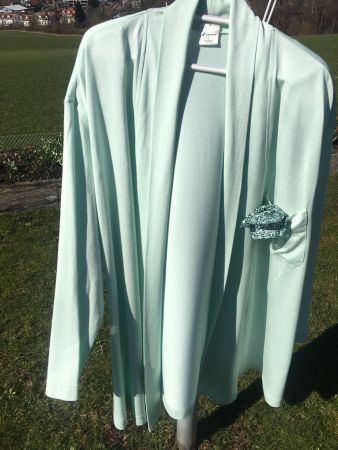 Jacke mit Schalkragen, Jersey, Gr.48, mint