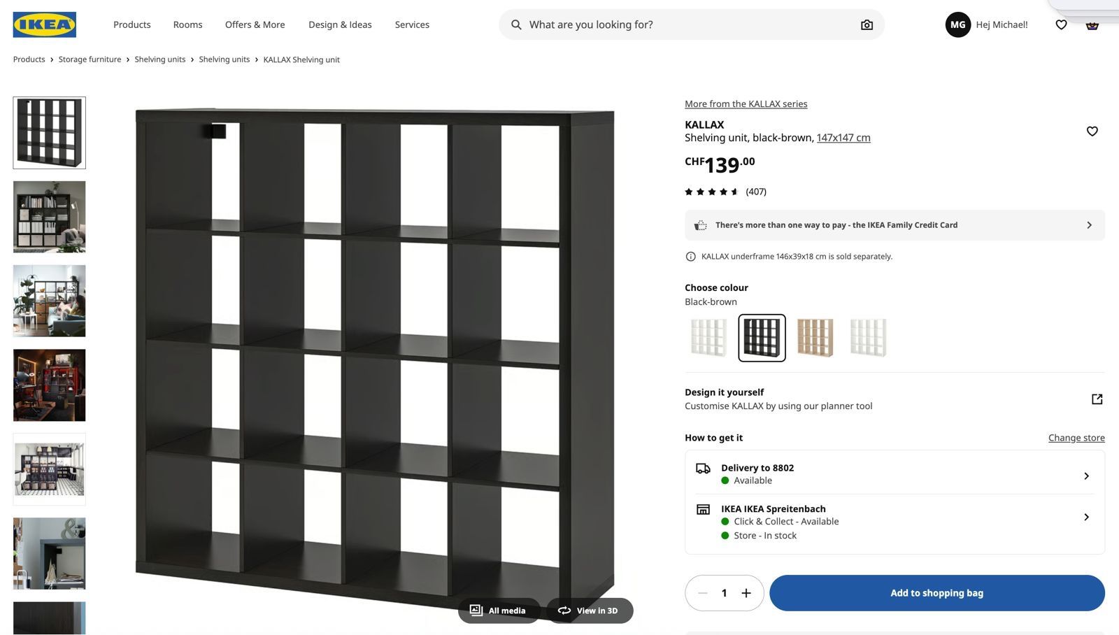 Ikea Scaffali: Ikea Kallax / Expedite 4x4 – Usato da Rüschlikon venduto da mig911