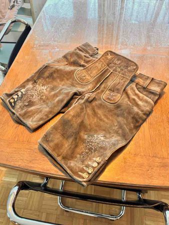 Herren Lederhose Gweih & Silk braun Grösse 50