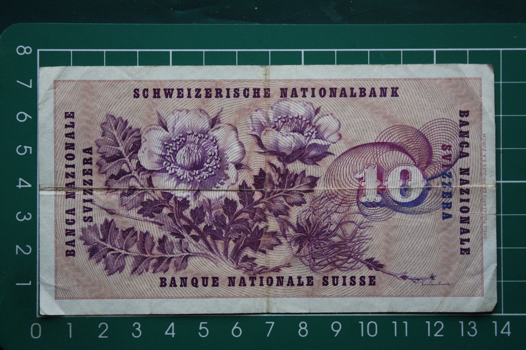 Banknoten: gottfried keller banknote 10 franken 1967 – Gebraucht aus Laupen BE von Gufi57 1