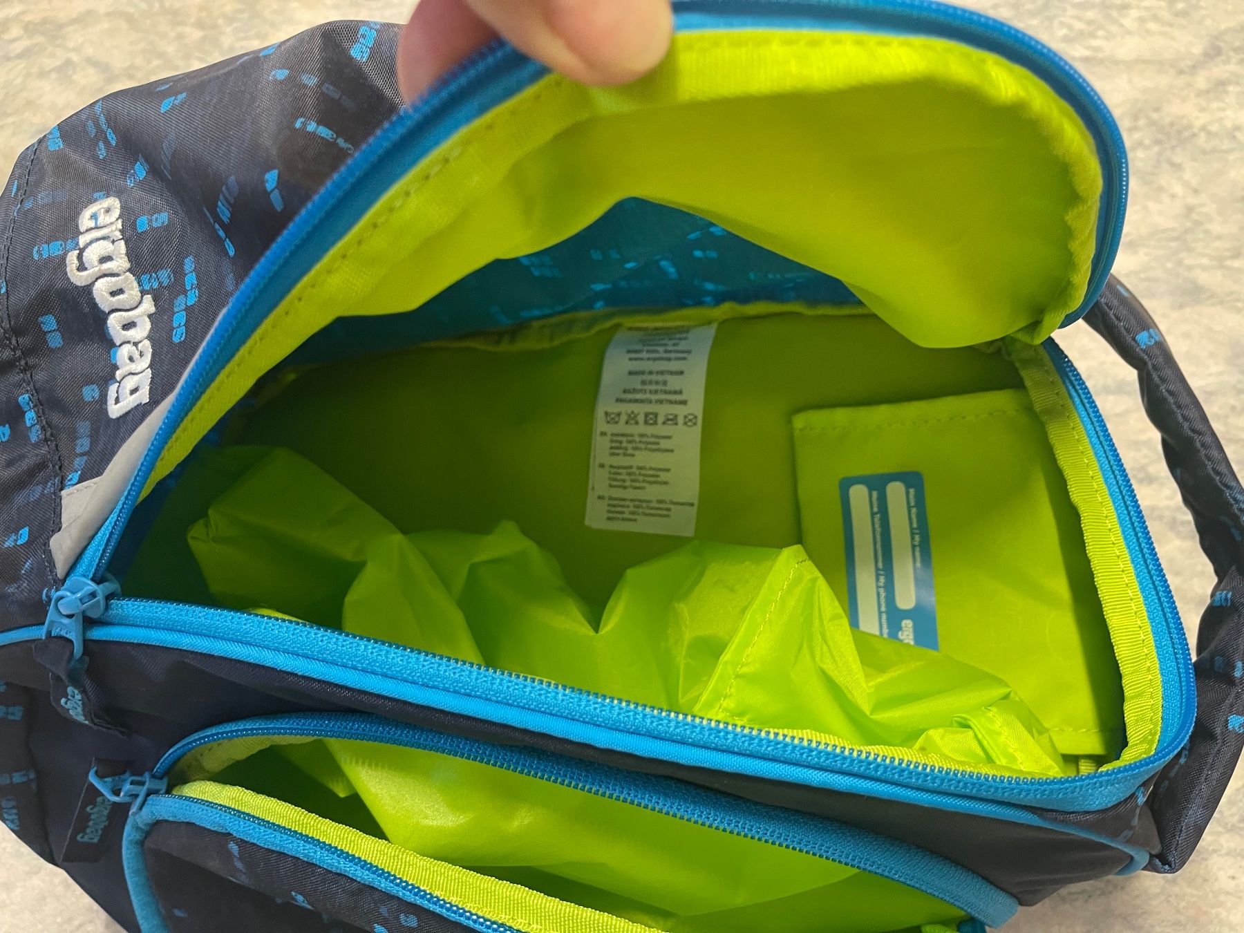 Ergobag Borse & Zaini: Schulrucksack Ergobag blau mit Motiv – Usato da Grüningen venduto da Thommyr 1