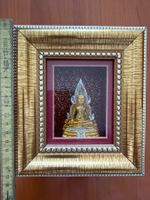 Buddha Bild im Goldrahmen 15x12 cm gebraucht Zustand