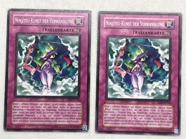 Yu-Gi-Oh! 2x Karte: Ninjitsu-Kunst der Verwandlung! Top!