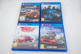 4x PS4 - Project CARS 2, NFS, NFS Payback, FIA Truck Racing