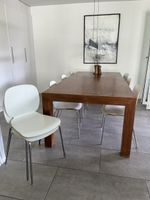 Dining Chairs White Chrome Set of 8 good condition