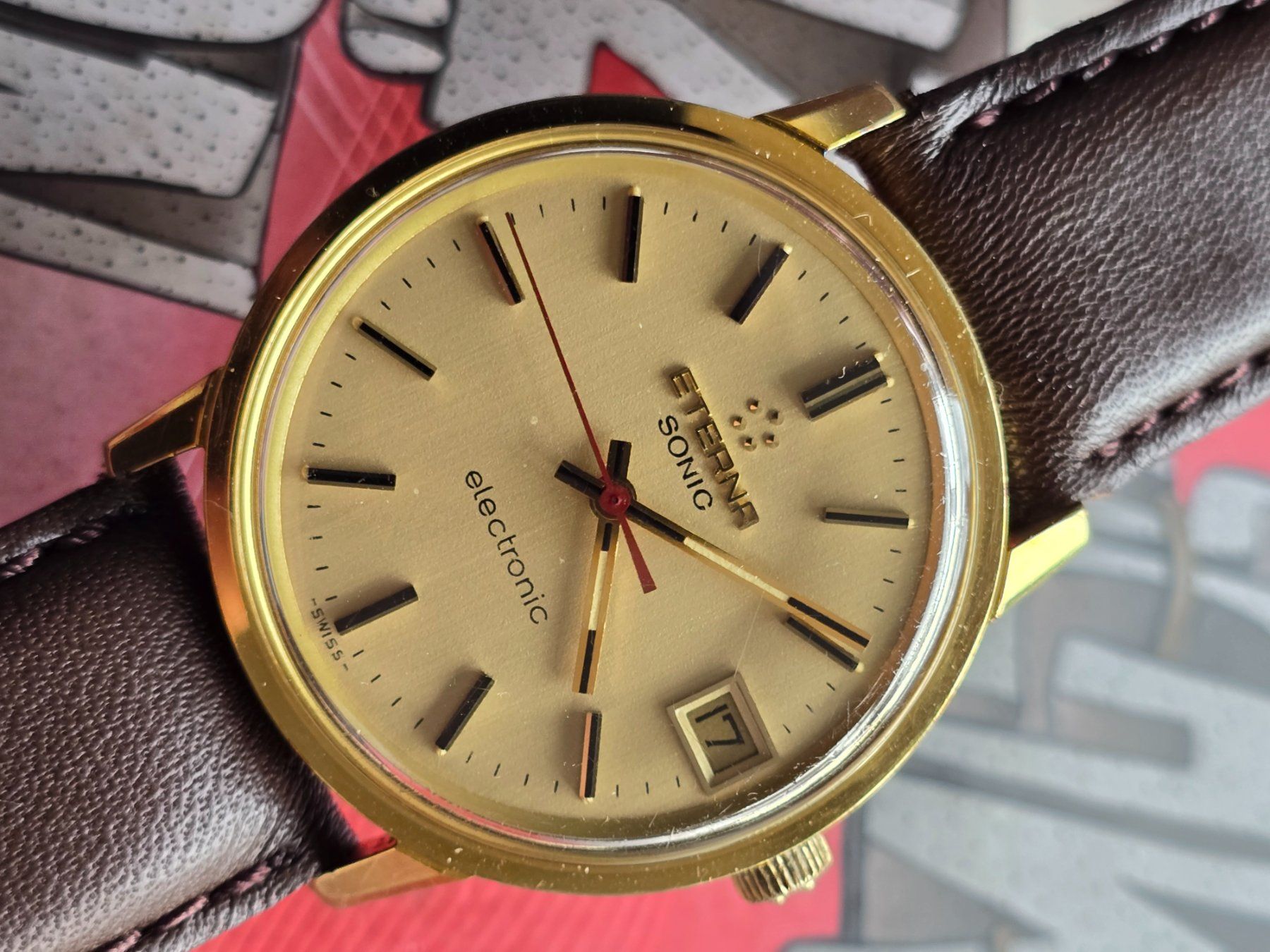 Eterna Orologi: 193 Eterna Sonic Electronic Date aus 1970 Traumhaft – Usato da Muri AG venduto da Corredor