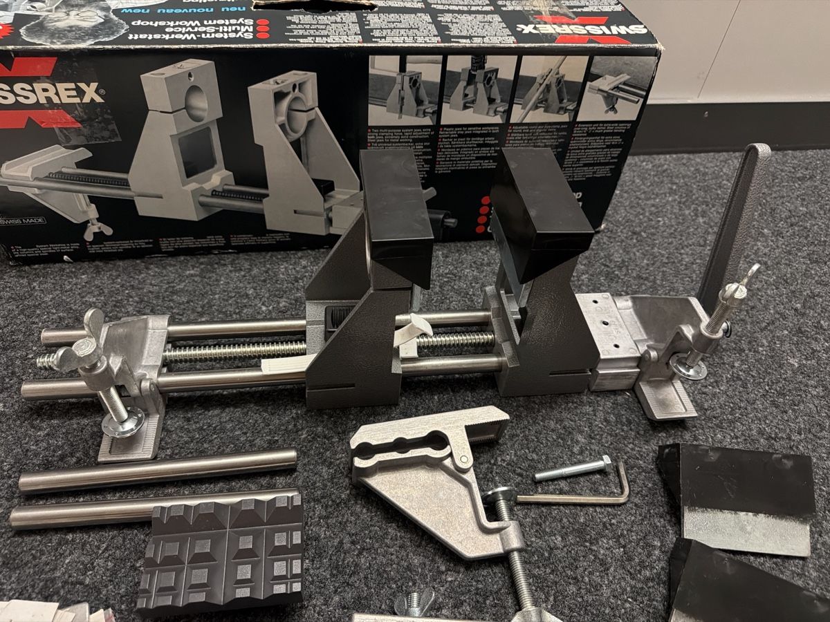 Swissrex Tutti gli attrezzi: Swissrex Spannsystem Werkstatthilfe im Set mit Anleitung – Usato da Thun venduto da BanjoDan 1
