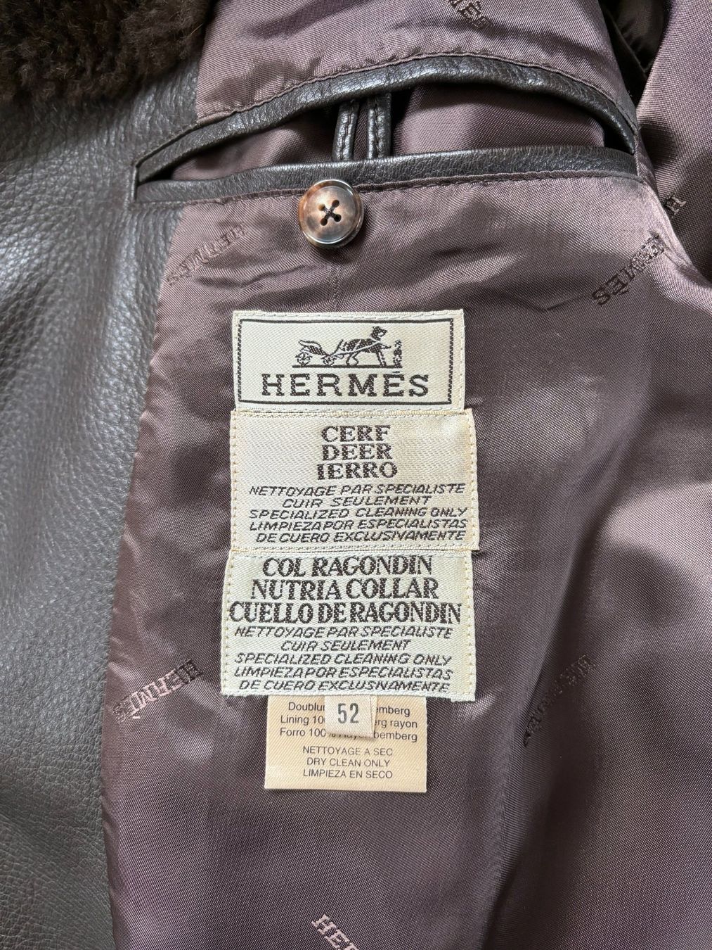 Hermès Cappotti: Exceptional Hermes Parka Deer leather XL - Mint condition – Usato da Prangins venduto da pad2424 4
