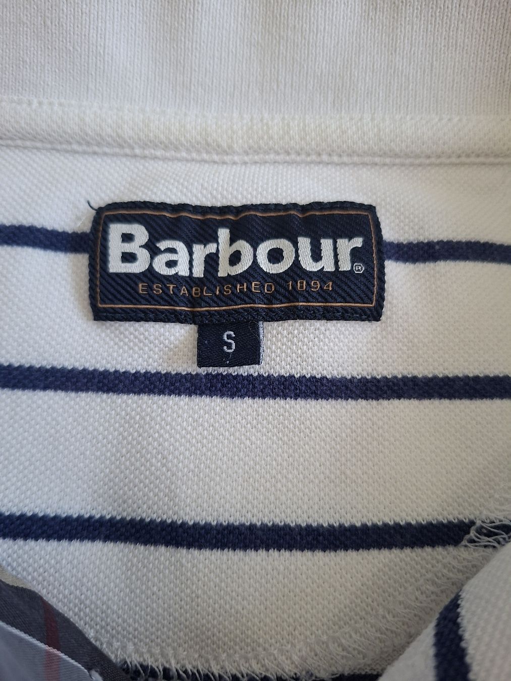 Barbour Magliette Polo: Polo Barbour rayé blanc et bleu taille S  – Usato da Renens VD venduto da ser_j2fn 3