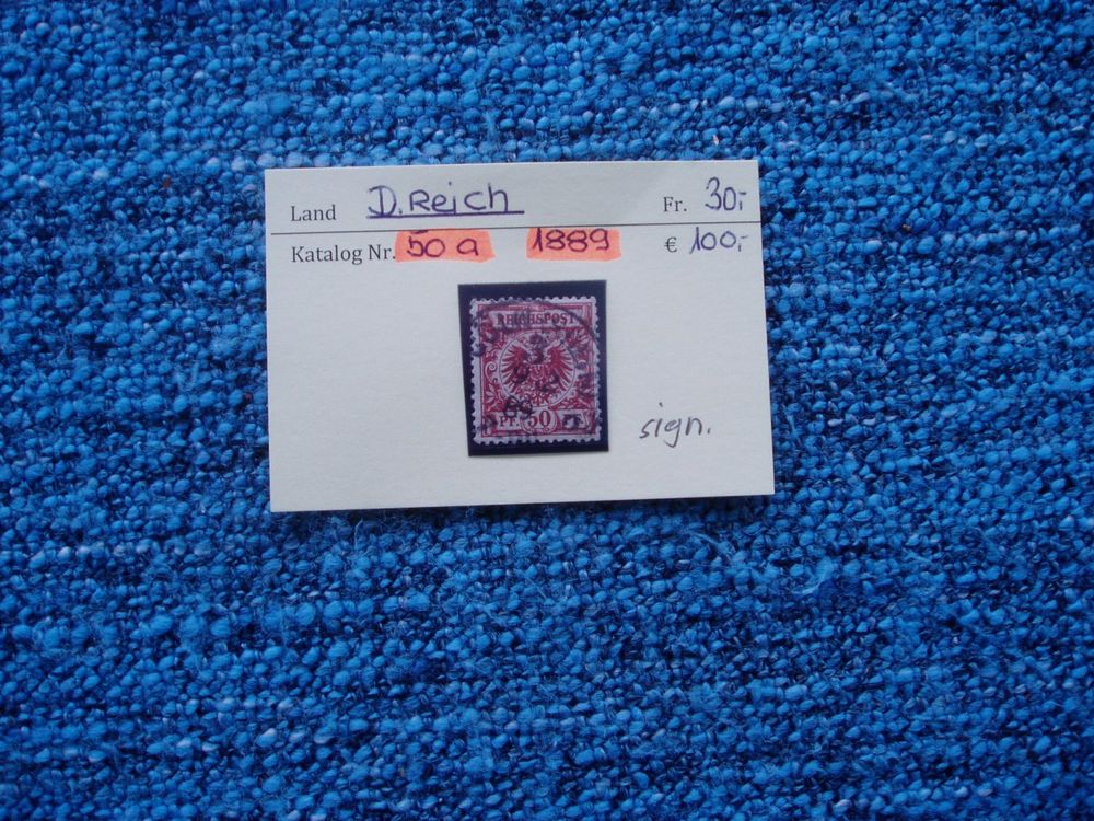 1889 Deutsches Reich Nr. 50a Euro 100.00 Kaufen auf Ricardo