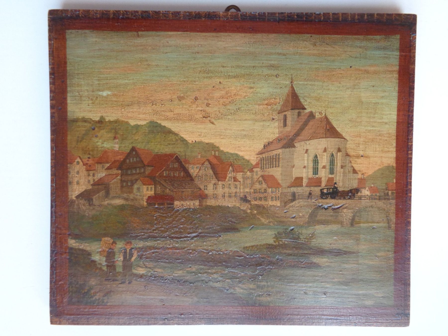 Dipinti: GEMÄLDE APPENZELL DORFANSICHT MIT KIRCHE – Usato da Henggart venduto da linda666 1