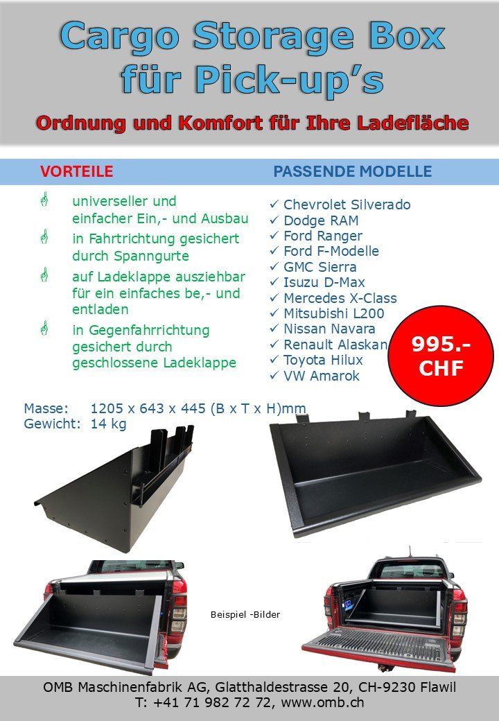 Tutti i ricambio: Cargo Storage-Box für Pick-up's,- – Nuovo (secondo la descrizione) da Jonschwil venduto da Sam3377