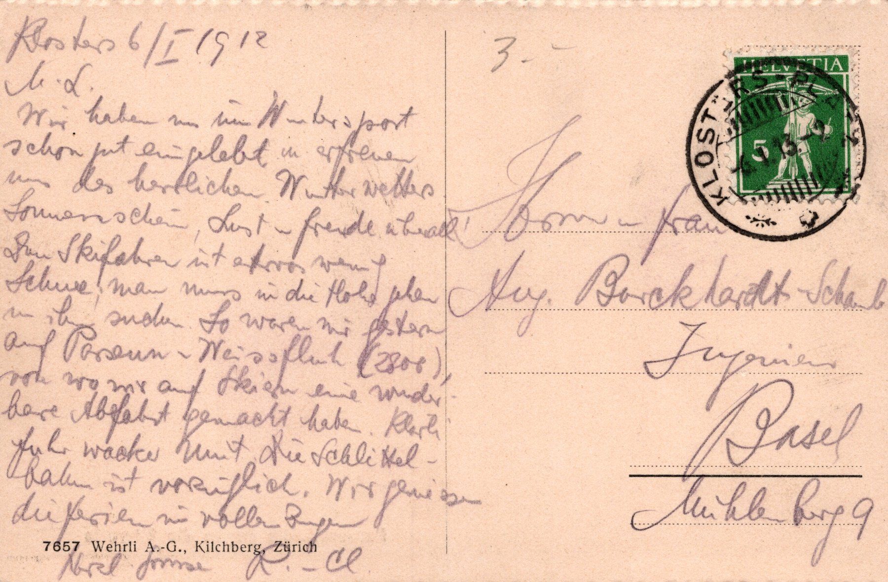 Ansichtskarten: 0071 - Postkarte / Ansichtskarte - Parsennhütte Silvretta – Gebraucht aus Reinach BL von Boston-Verkauf 1
