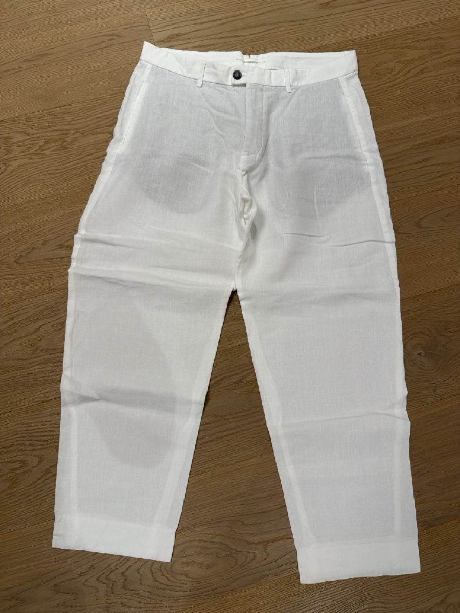 Massimo Dutti Pantaloni: Massimo Dutti Leinenhose Weiss Gr. 44  – Usato da Ennetbaden venduto da Katiusia 1