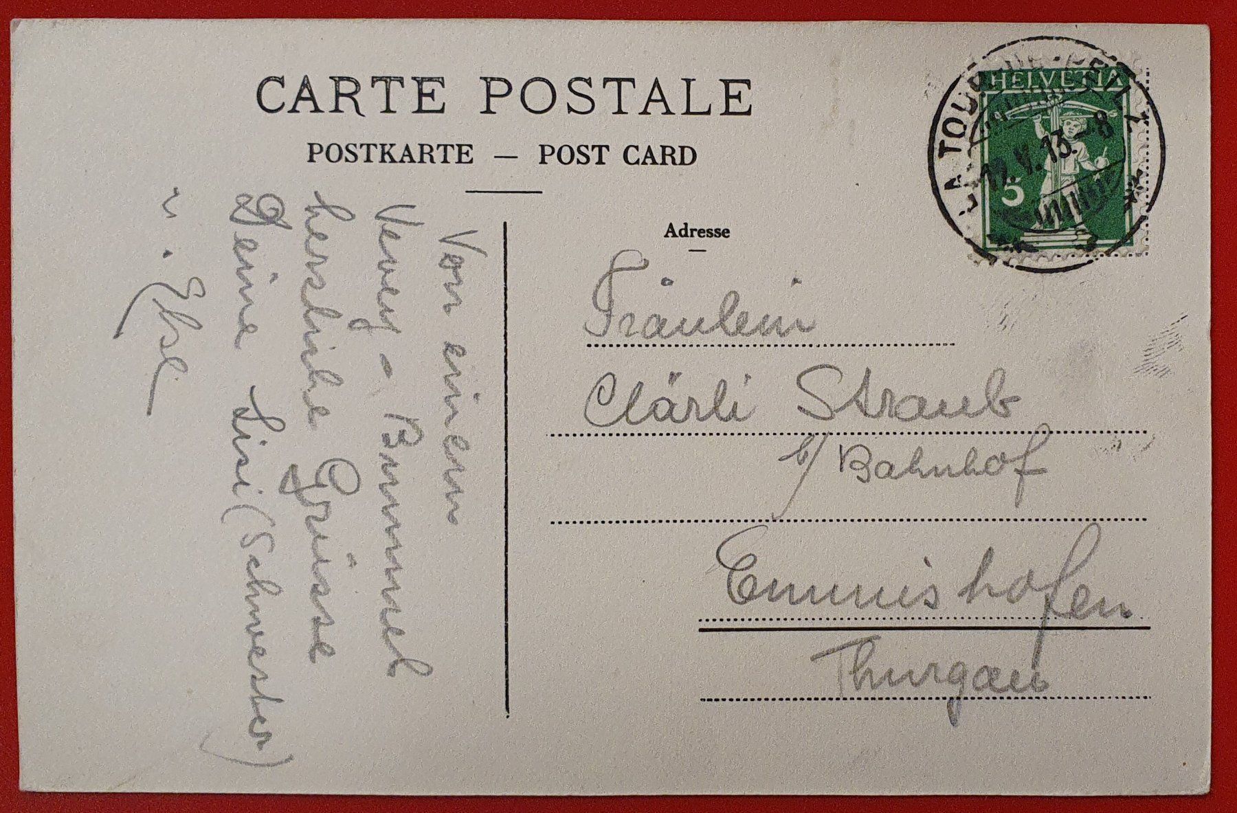 Ansichtskarten: Vevey 1913 - Pension du Chateau – Gebraucht aus Kreuzlingen von Rschweiz1 1