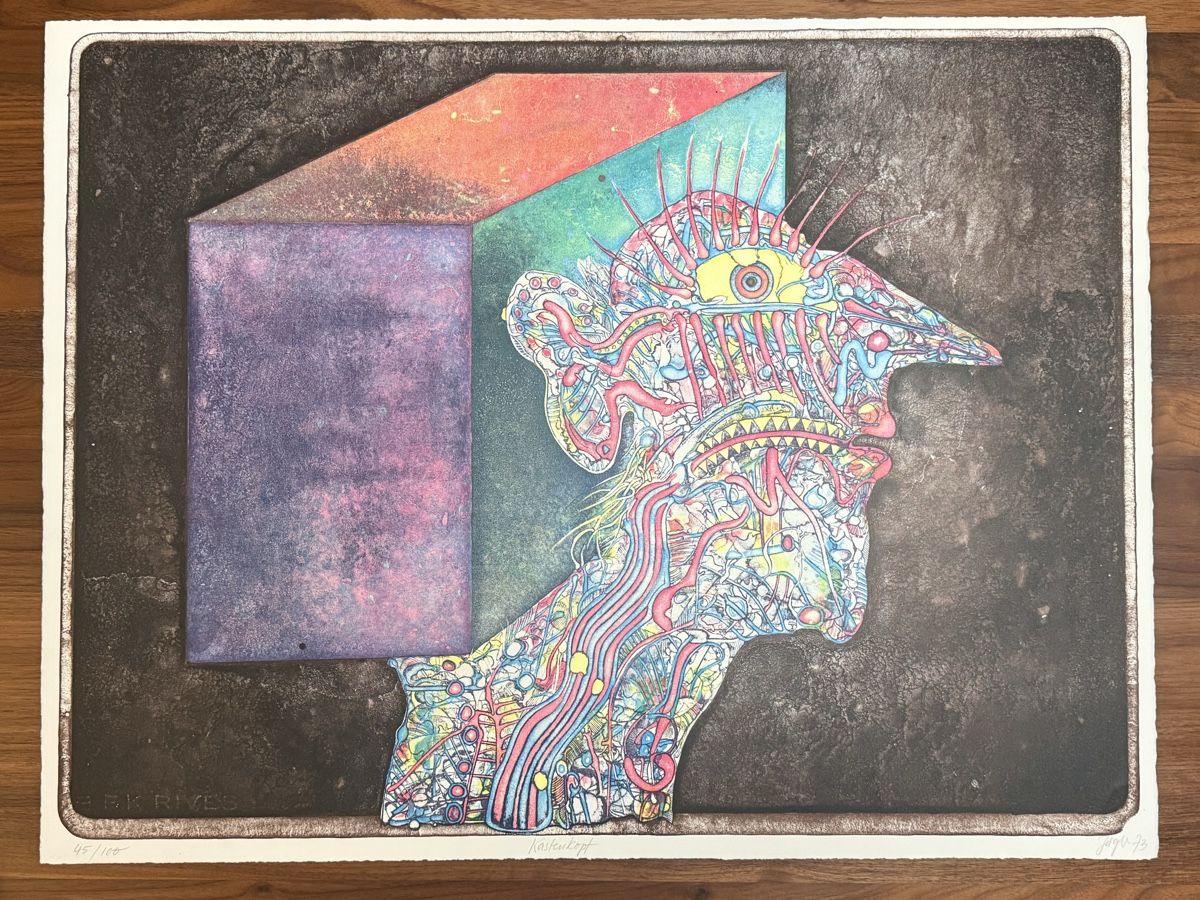 Grafica & Litografie: Bernhard Jaeger: "Kastenkopf" 1973, Original Lithographie – Usato da Solothurn venduto da NUVICO
