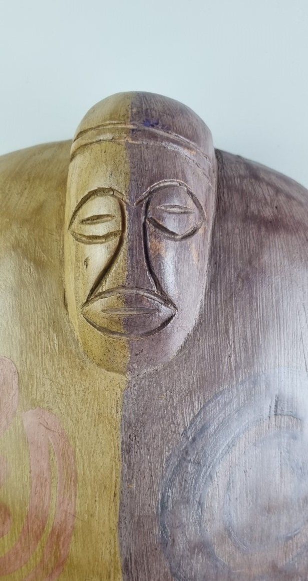 Internationale Kunst: Grosse afrikanische Maske aus Holz – Gebraucht aus Flums von Flumsantik 2