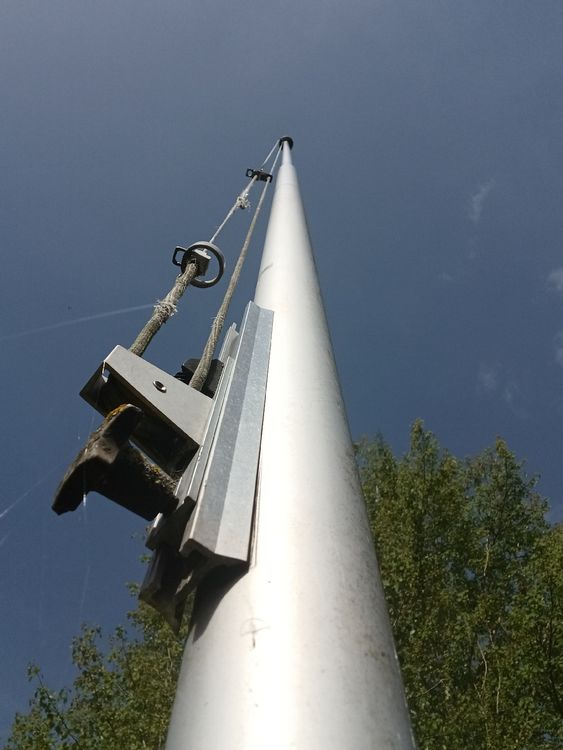 American Signature Flags Fahnenmast 1,8 M, Weiß – Verhedderungsfrei, Aus Aluminium, Mit Karabinern
