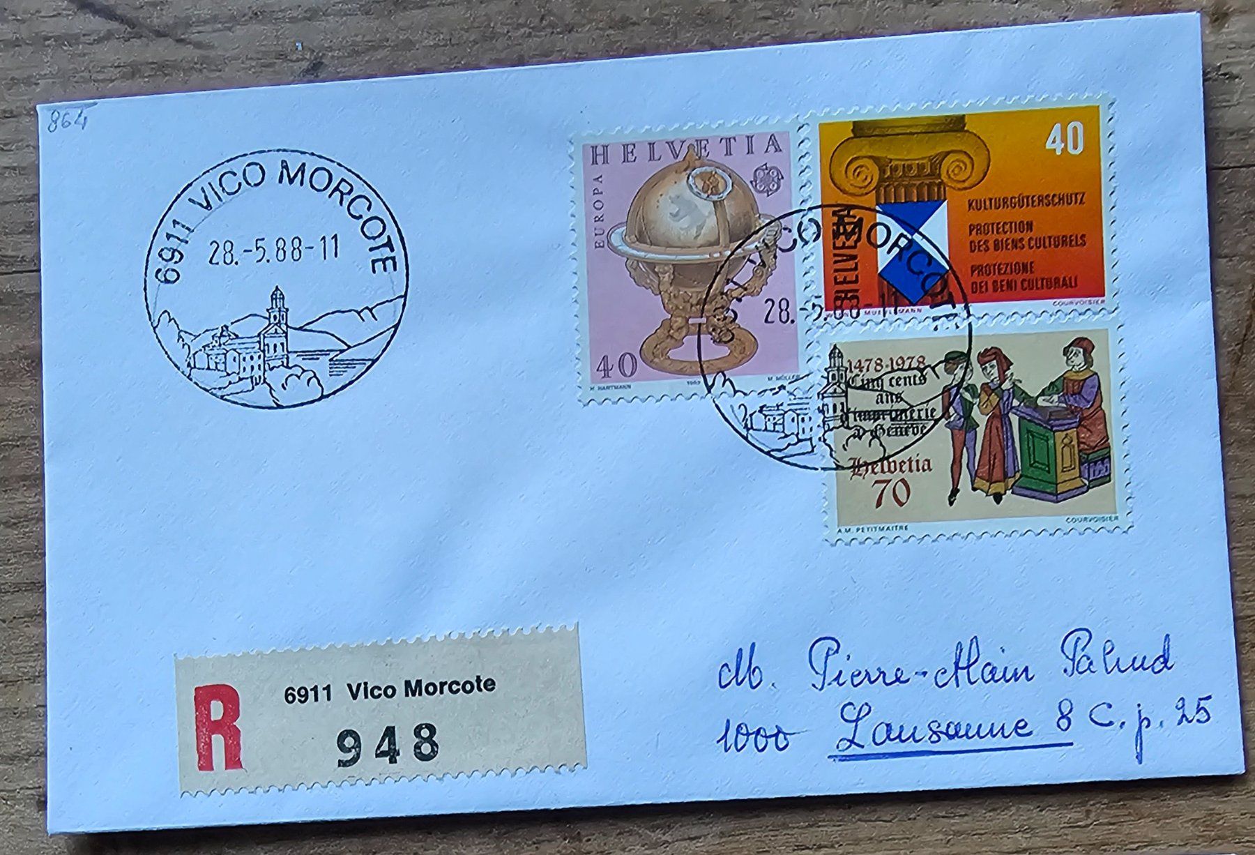 Tutti i francobolli: Sst Brief VICO MORCOTE 28.5.88 – Nuovo (secondo la descrizione) da Les Valettes venduto da Nuba1